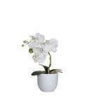 Plante artificielle : Pot phalaenopsis blanc H.26 cm